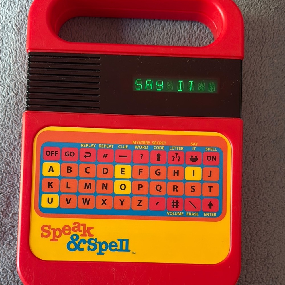 Red and Yellow Speak & Spell Electronic Toy